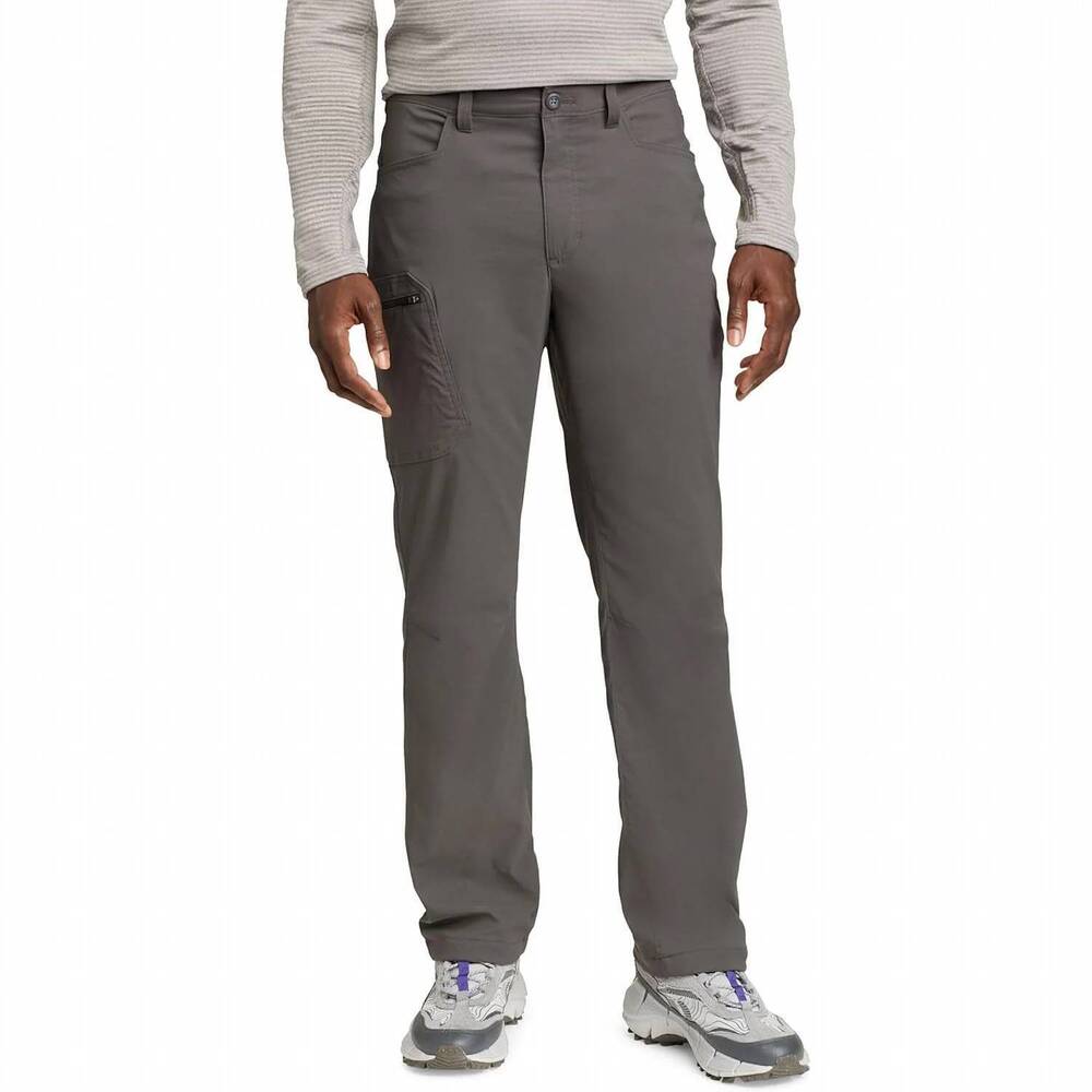 NEW EDDIE BAUER guide pro lined rainier active fit casual pants in dark gray